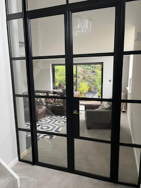 Internal glass wall and door Internal glass wall and door